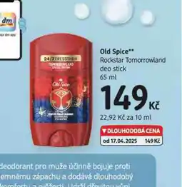 dm drogerie Old spcie deo stick nabídka