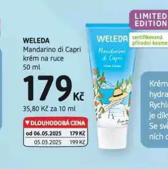 dm drogerie Weleda krém na ruce nabídka