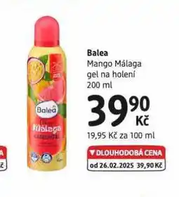 dm drogerie Balea gel na holení nabídka
