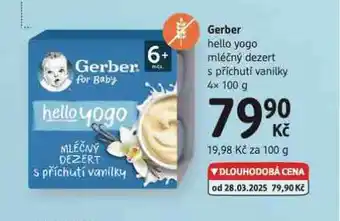 dm drogerie Gerber mléčný dezert nabídka