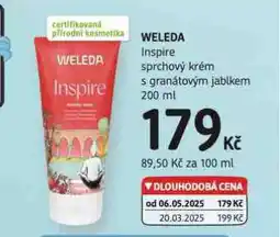dm drogerie Weleda sprchový gel nabídka