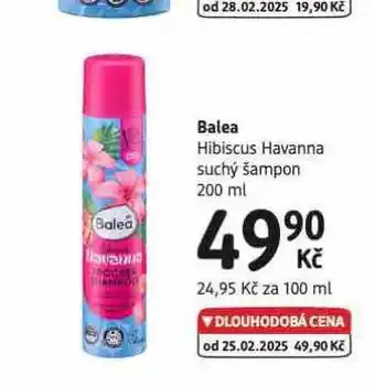 dm drogerie Balea suchý šampon nabídka