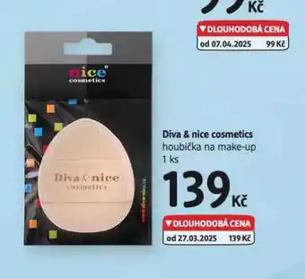dm drogerie Diva & nice cosmetics houbička na make-up nabídka