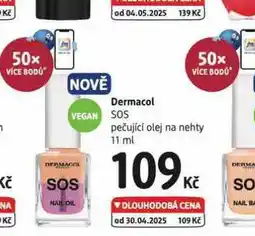 dm drogerie Dermacol sos pečující olej na nehty nabídka