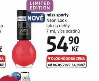 dm drogerie Miss sporty lak na nehty nabídka