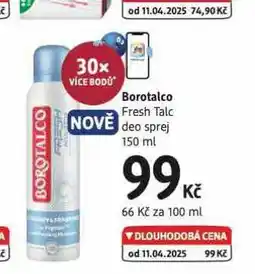 dm drogerie Borotalco deo sprej nabídka