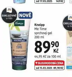 dm drogerie Kneipp sprchový gel nabídka