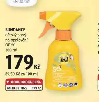 dm drogerie Sundance dětský sprej na opalování of 50 nabídka