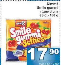 Jip Nimm2 Smile gummi různé druhy 90 g -100 g nabídka