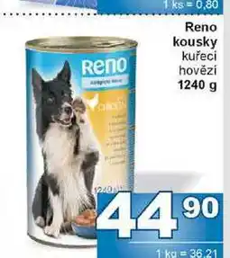 Jip Reno kousky kuřecí hovězí 1240 g nabídka