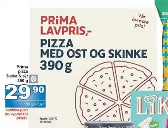 Jip Prima pizza šunka & sýr 390 g nabídka