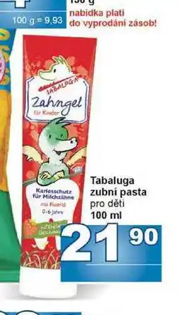 Jip Tabaluga zubní pasta pro děti 100 ml nabídka