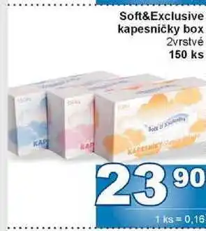 Jip Soft&Exclusive kapesníčky box 2vrstvé 150 ks nabídka