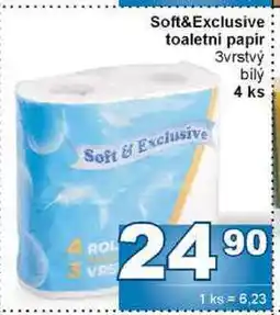 Jip Soft & Exclusive 3vrstvý bilý 4 ks nabídka