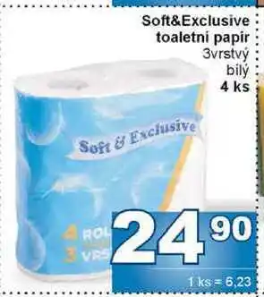 Jip Soft & Exclusive 3vrstvý bilý 4 ks nabídka