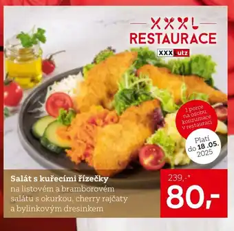 XXXLutz Salát s kuřecími řízečky nabídka