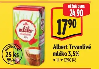 Albert Albert Trvanlivé mleko 3.5% nabídka