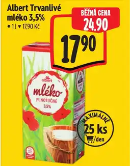 Albert Albert Trvanlivé mléko 3,5% nabídka