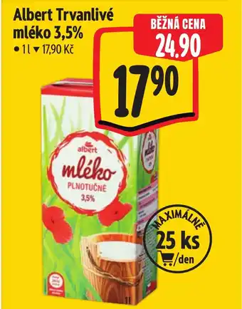 Albert Albert Trvanlivé mléko 3,5% nabídka