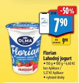 Albert OLMA Florian Lahodný jogurt nabídka