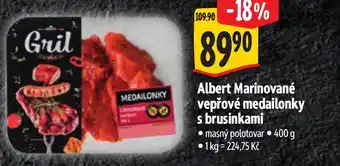 Albert Albert Marinované vepřové medailonky s brusinkami nabídka