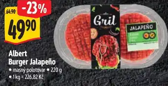 Albert Albert Burger Jalapeño nabídka
