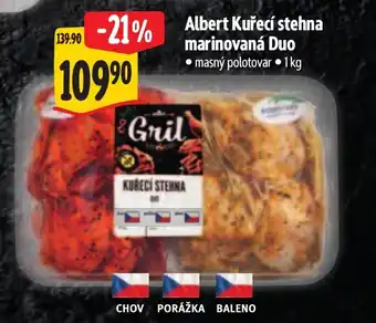 Albert Albert Kuřecí stehna marinovaná Duo nabídka