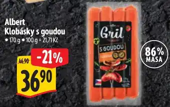 Albert Albert Klobásky s goudou nabídka