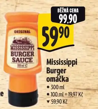 Albert Mississippi Burger omáčka nabídka