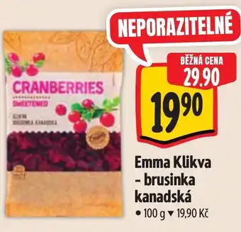 Albert Emma Klikva - brusinka kanadská nabídka