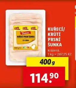 Lidl Krůtí prsní šunka nabídka