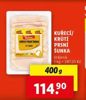 Lidl Krůtí prsní šunka nabídka