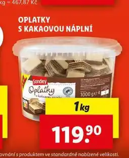 Lidl Oplatky s kakaovou náplní nabídka