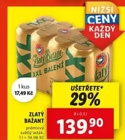 Lidl Pivo zlatý bažant nabídka