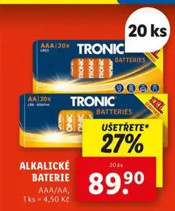 Lidl Alkalické baterie nabídka
