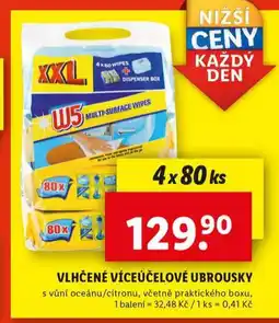 Lidl Víceúčelové vlhčené ubrousky nabídka