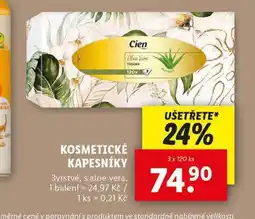 Lidl Kosmetické kapesníky nabídka