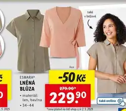 Lidl Lněná blůza nabídka