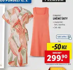 Lidl Lněné šaty nabídka