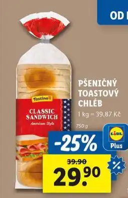 Lidl Pšeničný toastový chléb nabídka