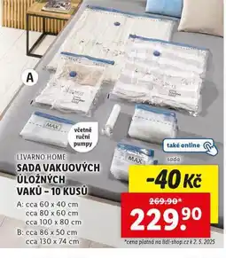 Lidl Sada vakuových úložných vaků nabídka