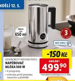 Lidl Napěňovač mléka nabídka