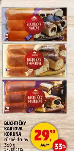 Penny Market BUCHTIČKY KARLOVA KORUNA různé druhy, 360 g nabídka