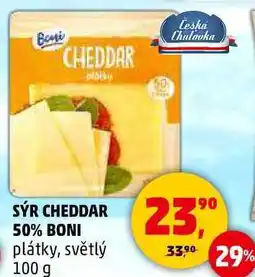 Penny Market SÝR CHEDDAR 50% BONI plátky, světlý, 100 g nabídka