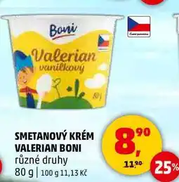 Penny Market SMETANOVÝ KRÉM VALERIAN BONI různé druhy, 80 g nabídka