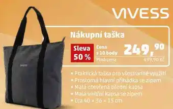 Penny Market VIVESS Nákupní taška, Cca 40 × 36 × 15 cm nabídka