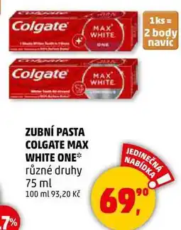 Penny Market ZUBNÍ PASTA COLGATE MAX WHITE ONE různé druhy, 75 ml nabídka
