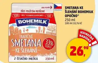 Penny Market SMETANA KE ŠLEHÁNÍ BOHEMILK OPOČNO, 250 ml nabídka