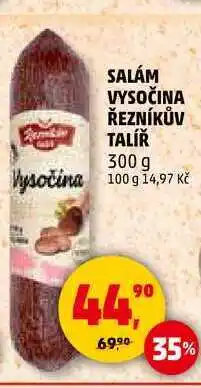 Penny Market SALÁM VYSOČINA ŘEZNÍKŮV TALÍŘ, 300 g nabídka