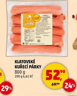 Penny Market KLATOVSKÉ KUŘECÍ PÁRKY, 800 g nabídka